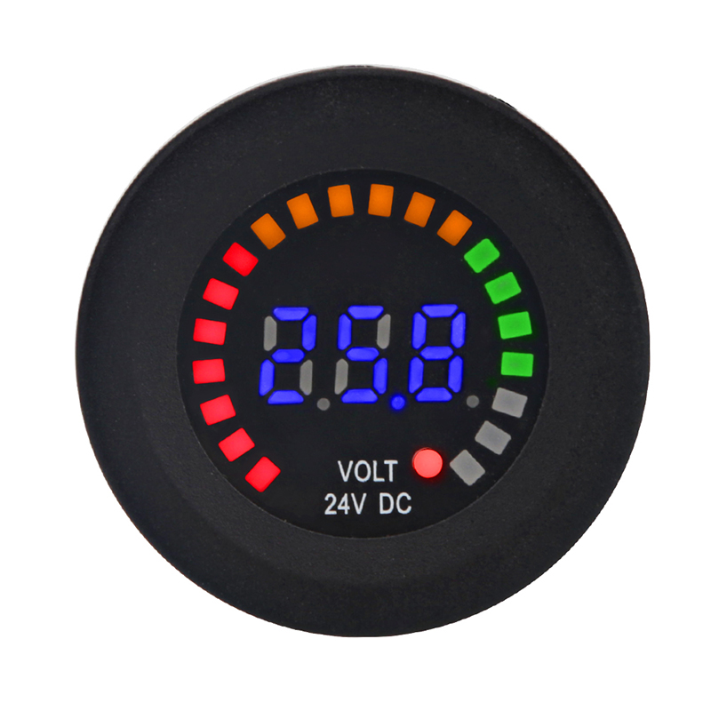 Battery Monitor Coulometer - 24V 12V DC 전압계 컬러 LED