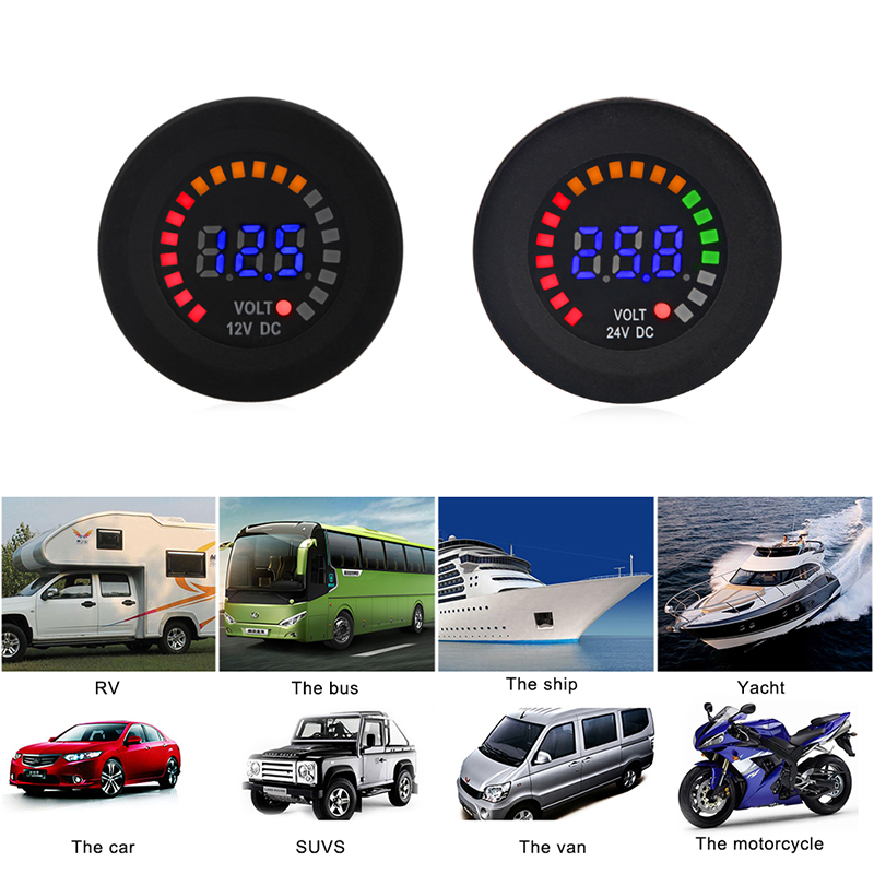 24V 12V DC 전압계 컬러 LED 디지털 디스플레 - Battery Monitor Coulometer 리뷰 및 가격