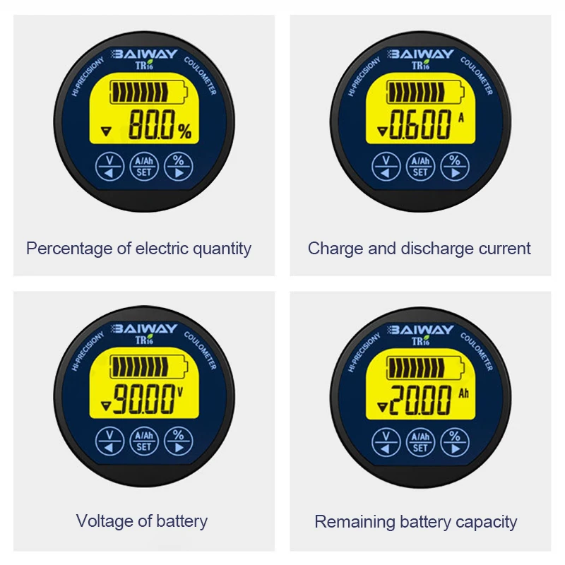 TR16H 방수 쿨로미터 DC 8-120V 50A/10 - Battery Monitor Coulometer 리뷰 및 가격